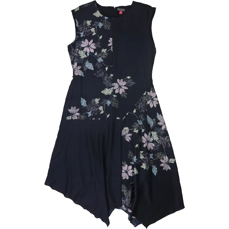 Personality Publicity Vince Camuto Womens Handkerchief Hem Asymmetrical Midi Dress