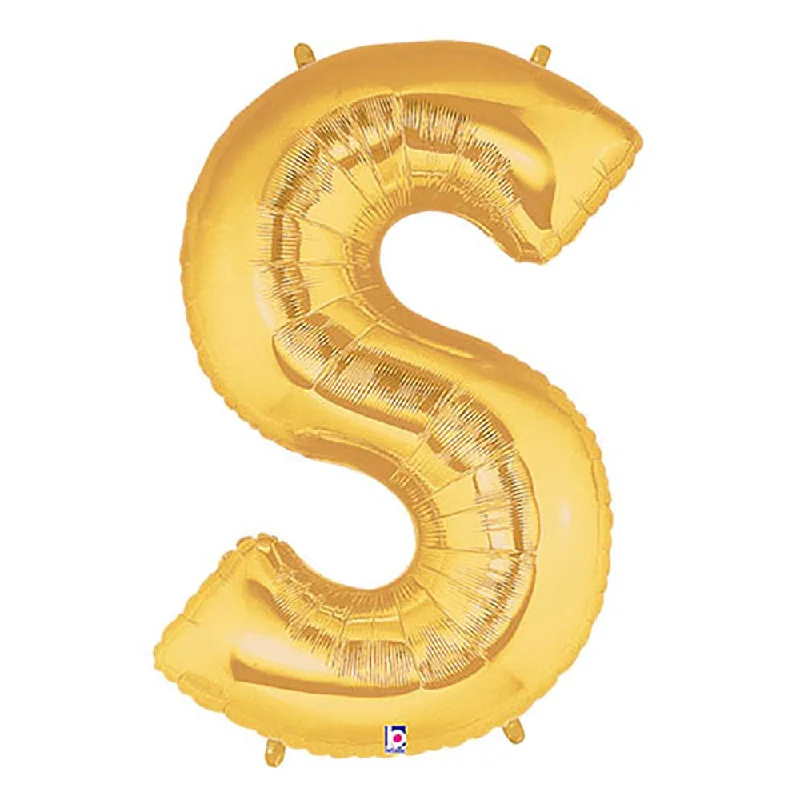 Amazing design 40 inch LETTER S - GOLD MEGALOON