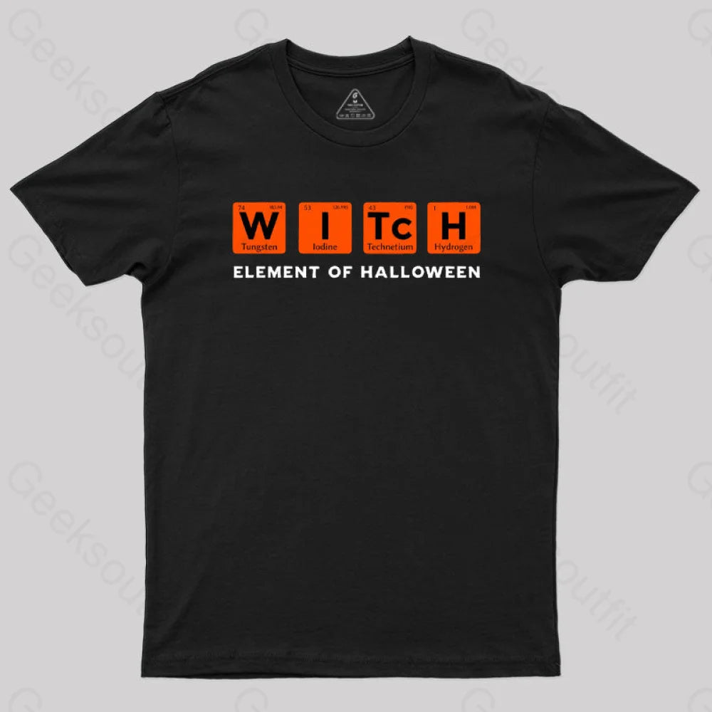 Fashion Classic Periodic Table Witch Element of Halloween T-Shirt