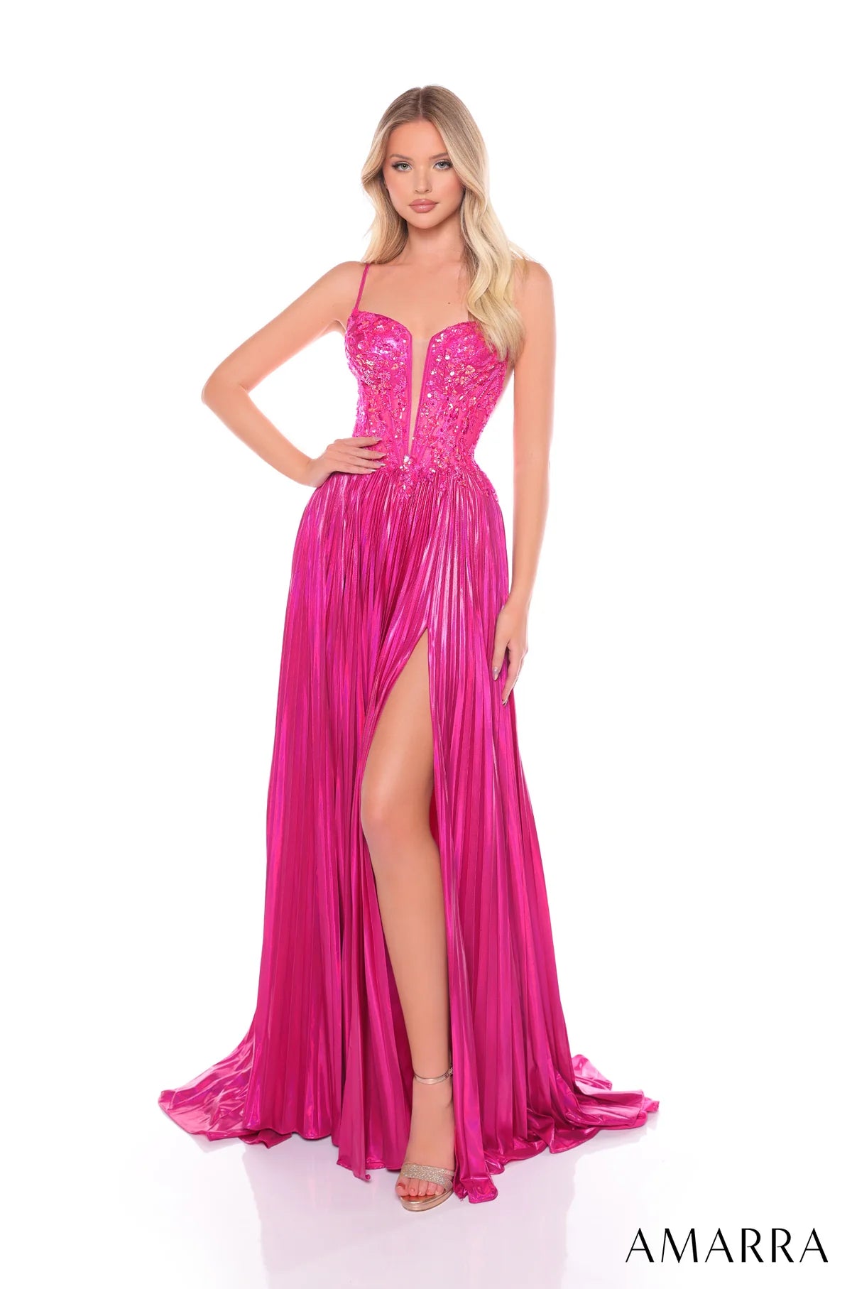 High waist design Prom Dress 88113 | Fuschia