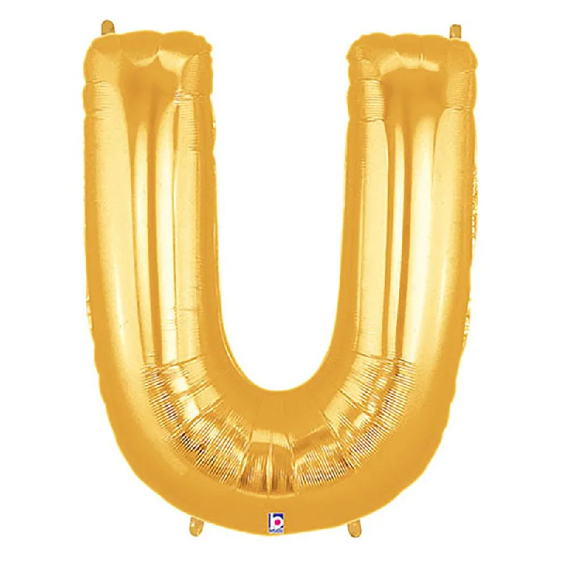 Alice style 40 inch LETTER U - GOLD MEGALOON