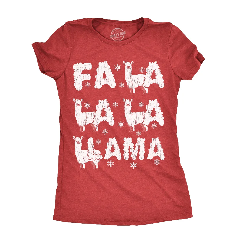Personalized Design Fa La La La Llama Women's T Shirt