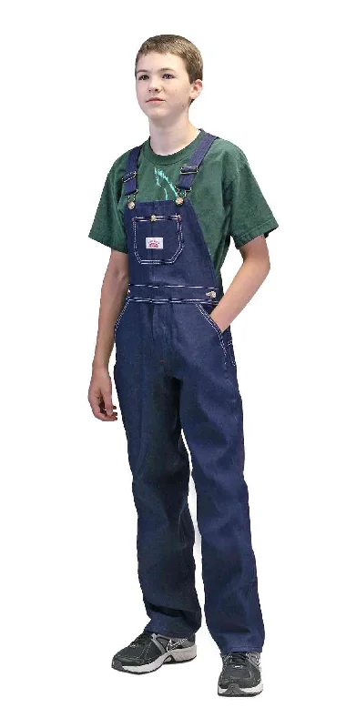 Floral Prints #9 Made in USA Youth Superior Blue Denim Bib Overall