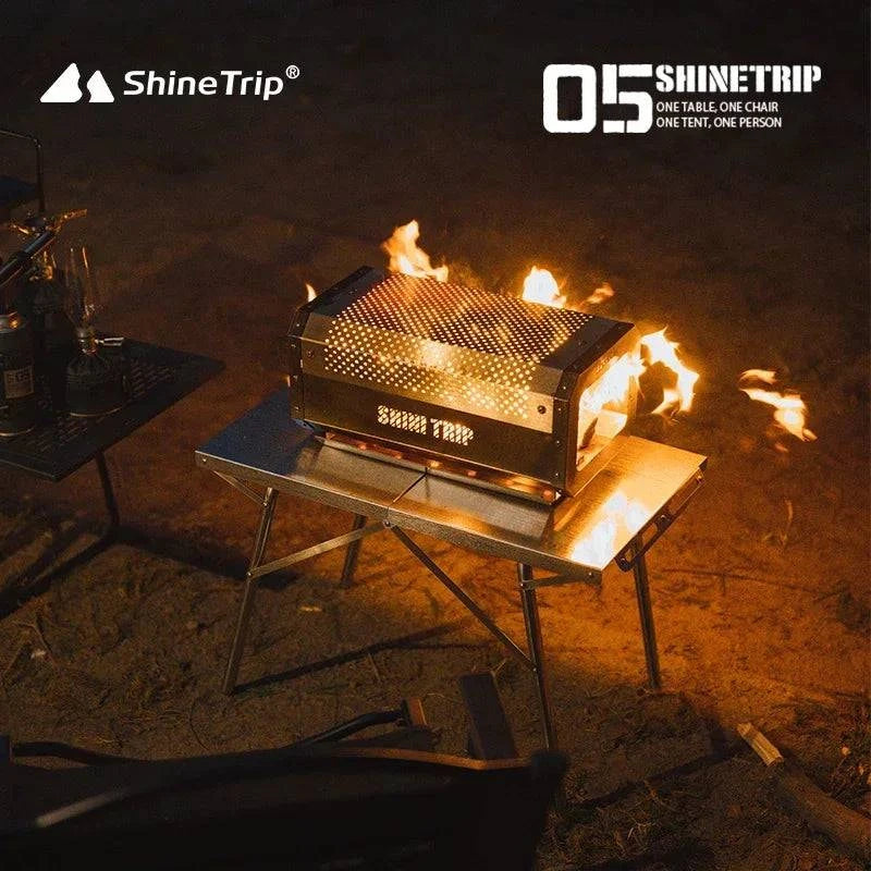 Elegant Style ShineTrip Camping Stove Outdoors Wood Burning Stove Stainless Steel Heating Stove Campfire Grill for Outdoors Cooking Picnic BBQ Elegant Style ShineTrip Camping Stove Outdoors Wood Burning Stove Stainless Steel Heating Stove Campfire Grill for Outdoors Cooking Picnic BBQ