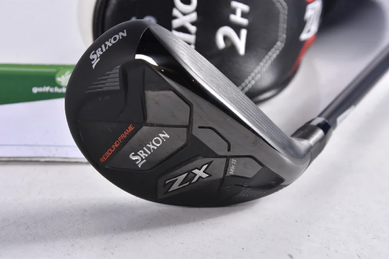 Elegant Temperament Srixon ZX MK II #2 Hybrid / 17 Degree / Stiff Flex Miyazaki Codex Mizu 7 Shaft Elegant Temperament Srixon ZX MK II #2 Hybrid / 17 Degree / Stiff Flex Miyazaki Codex Mizu 7 Shaft