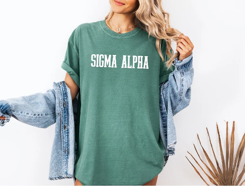 Sigma Alpha Heavyweight Short Sleeve T-shirt - Comfort Colors