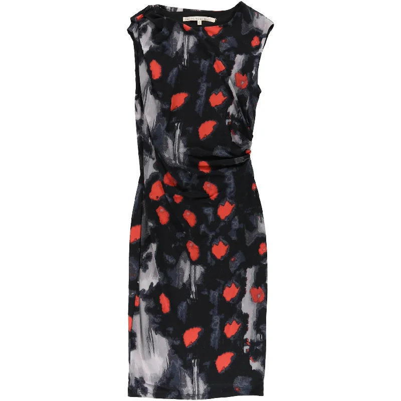 Nightclub Style Rachel Roy Womens Ruched Bodycon Dress, Red, X-Small