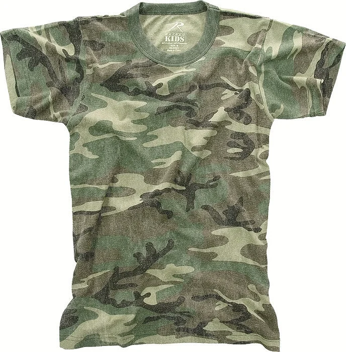 Fashion Elements Woodland Camouflage - Kids Military Vintage T-Shirt