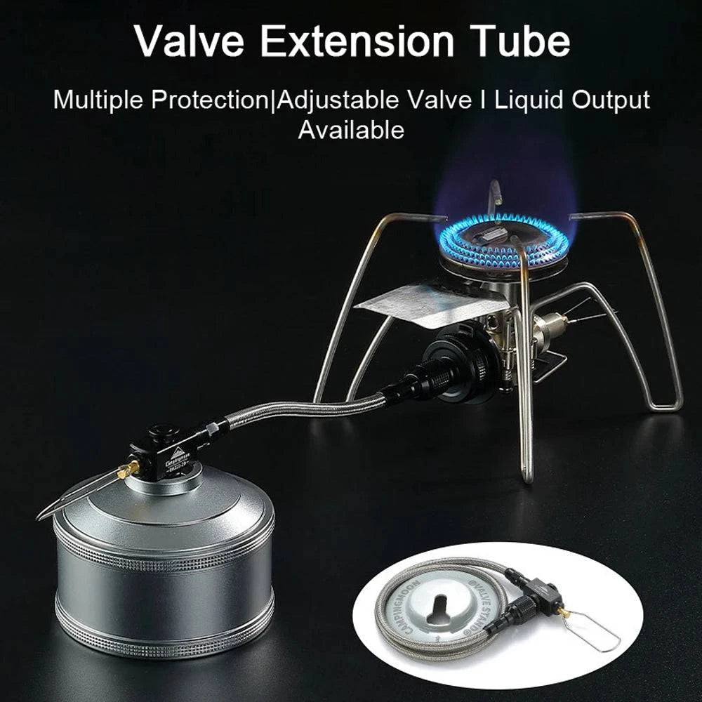 Multi-functional style Outdoor Camping GasStoves Adaptor GasTank Connect Hose with Valves Flat GasTank Connector Extension Hose Stoves Accessories