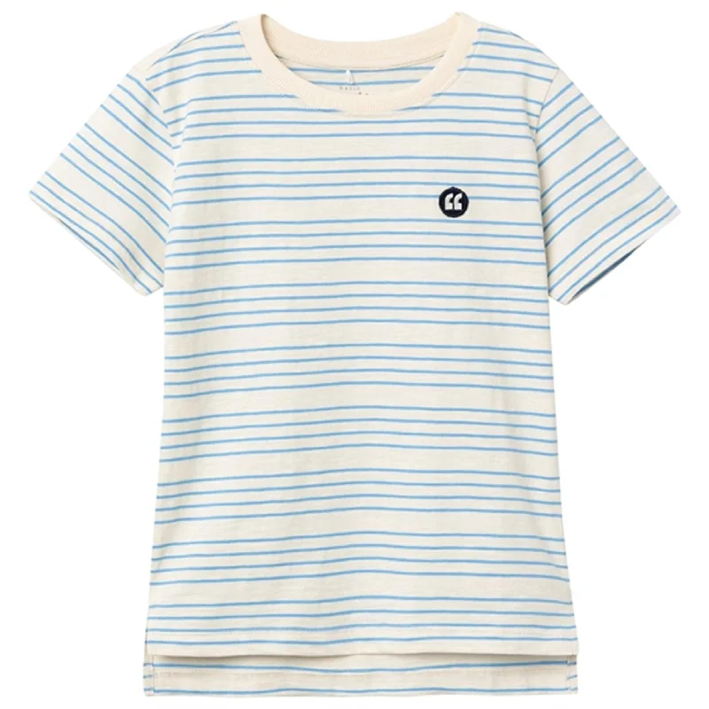 Soft And Comfortable Name it Whitecap Gray All Aboard Stripes Voby T-Shirt
