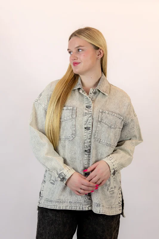 Avant-garde Design Rayne Denim Jacket | Washed Grey