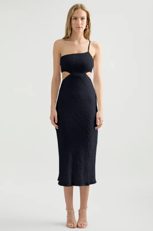 Comfortable Fashion Norah Midi Dress - Black