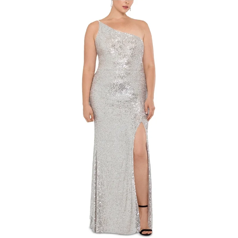 Elegant And Elegant Xscape Womens Sequined One Shoulder Gown Dress