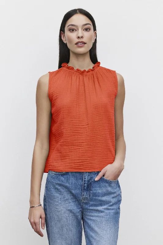 Loose Fit BIANCA COTTON GAUZE TANK TOP