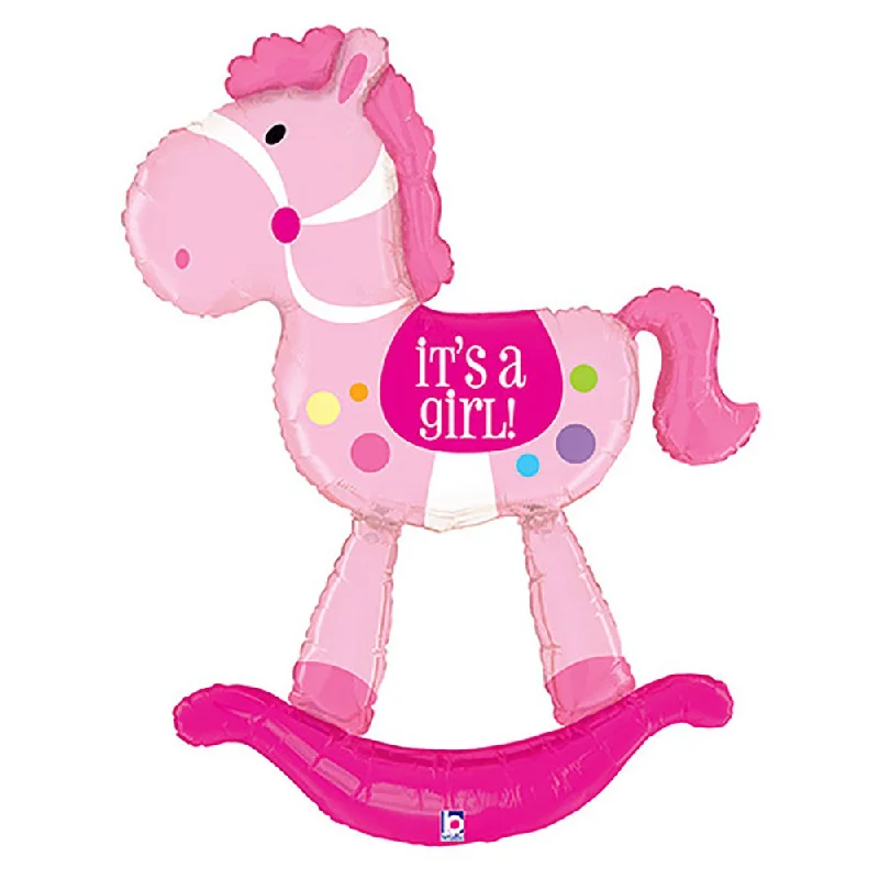 Personal Charm 5 foot SPECIAL DELIVERY ROCKING HORSE GIRL