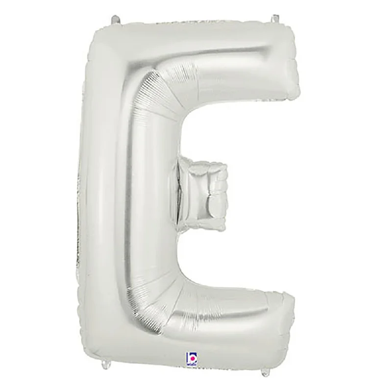 Fashion Trend 40 inch LETTER E - SILVER MEGALOON