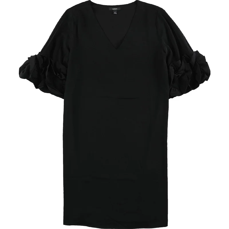 Leisure Travel Alfani Womens Ruffle Sleeve A-Line Cocktail Dress