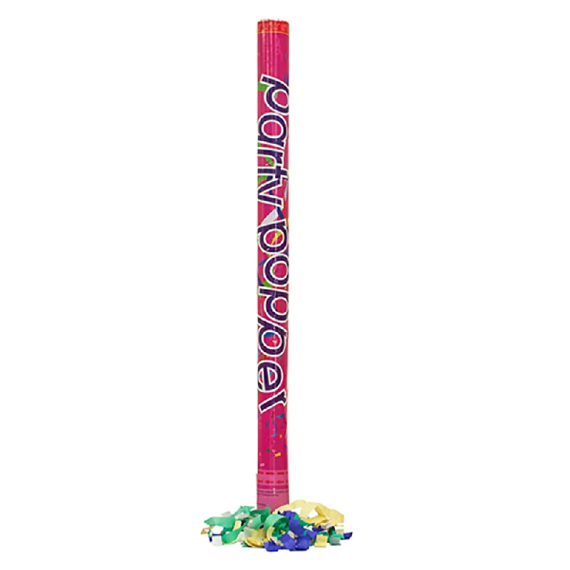 Cozy Fit 30 inch HANDHELD CONFETTI CANNON - PARTY POPPERS (PINK TUBE)