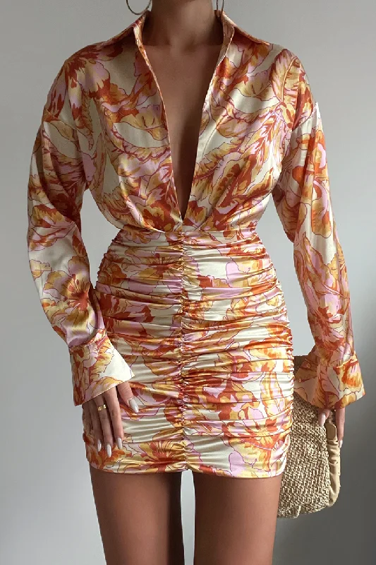 Relaxed Wear Akyra Dress - Citrus Tropical