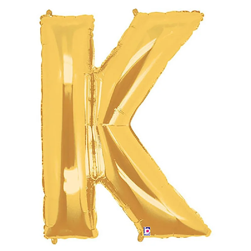 Street Vertical And Horizontal Design 40 inch LETTER K - GOLD MEGALOON