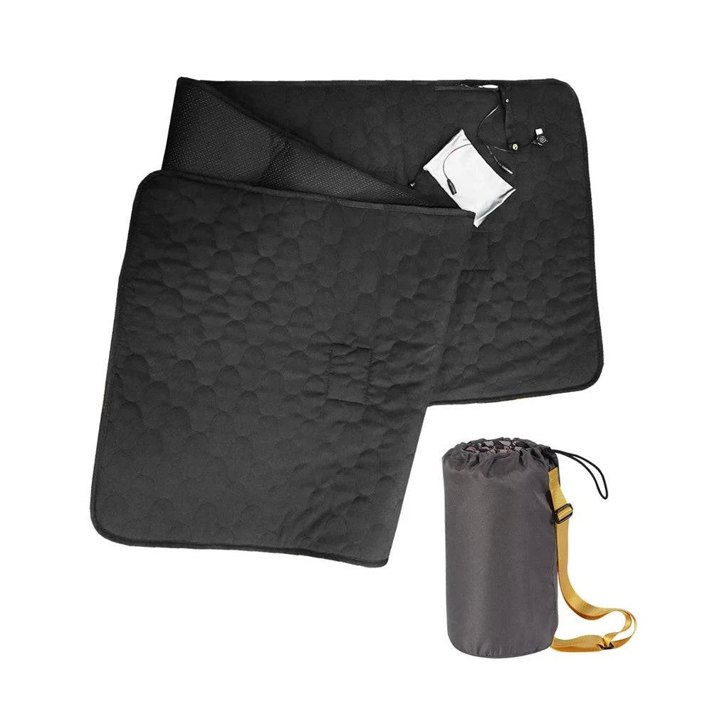 Leisure Travel Adult Outdoor Heated Sleeping Bag Pad Mattress with 5 Heating Zone 3-Level Temperature USB Power Warm Heating Mat for Camping
