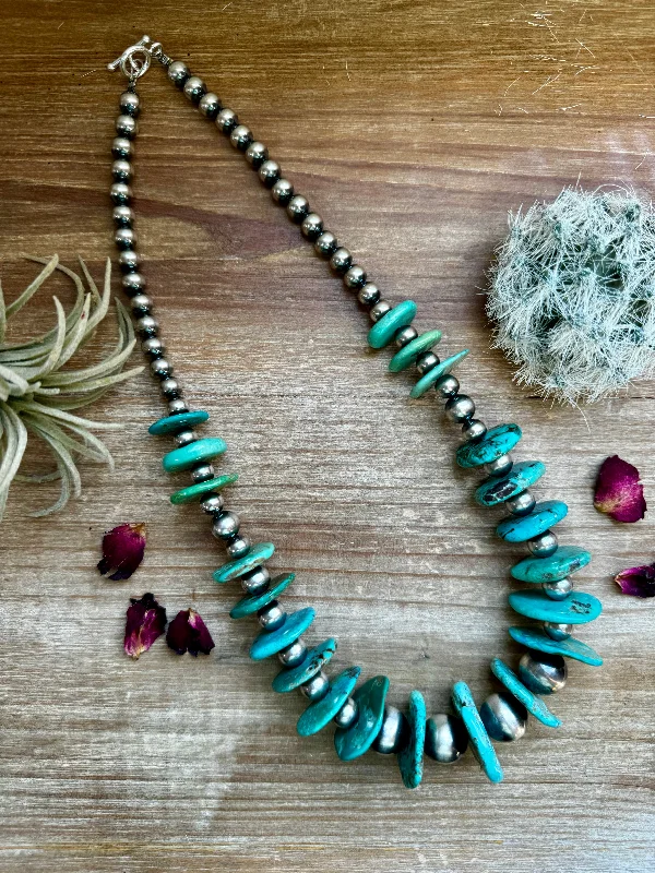 Elegant And Elegant 22 inch - NFR collection - sterling silver and turquoise
