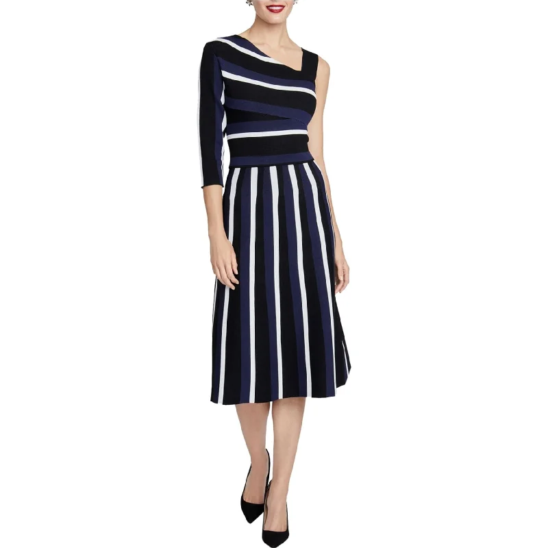 Design Perception Rachel Roy Womens Clara Asymmetrical Dress, Black, XX-Large