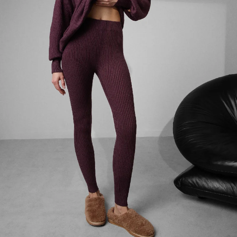Versatile Itinerary Cozy Cotton Silk Ribbed Legging