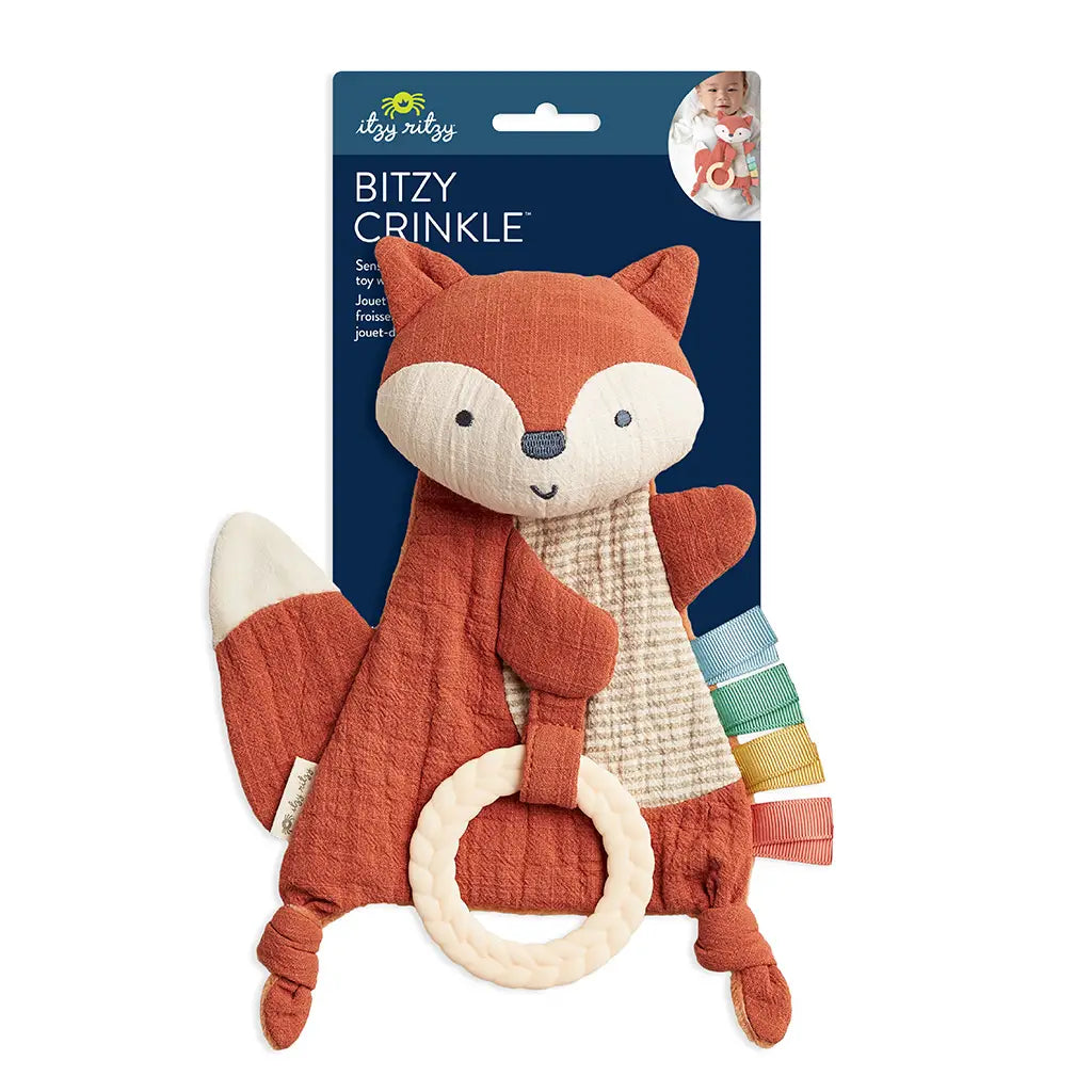 High-quality Design Itzy Ritzy Crinkle w/ Teether | Fox