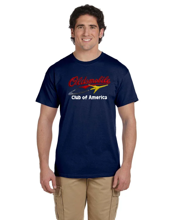Floral Prints OCA Oldsmobile NEW design Script & Rocket T-shirt