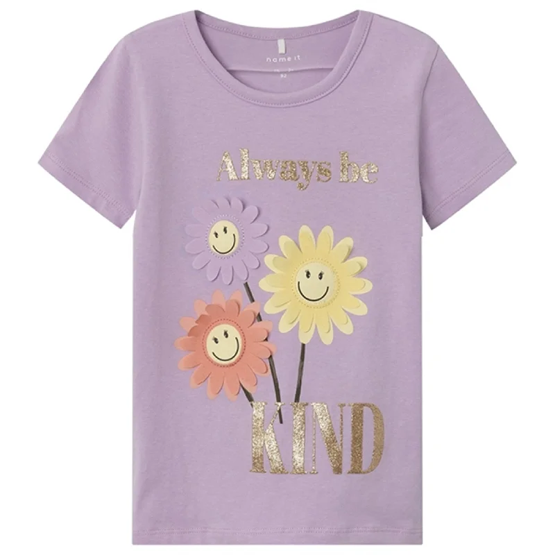 Personalized Series Name it Orchid Bloom Farna Happy T-Shirt