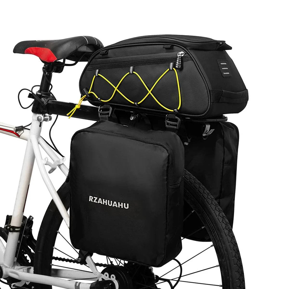 Soft Wear 3 in 1 Bike Rack Bag Trunk Bag Waterproof Bicycle Rear Seat Bag Cooler Bag with 2 Side Hanging Bags Cycling Cargo Luggage Bag Soft Wear 3 in 1 Bike Rack Bag Trunk Bag Waterproof Bicycle Rear Seat Bag Cooler Bag with 2 Side Hanging Bags Cycling Cargo Luggage Bag