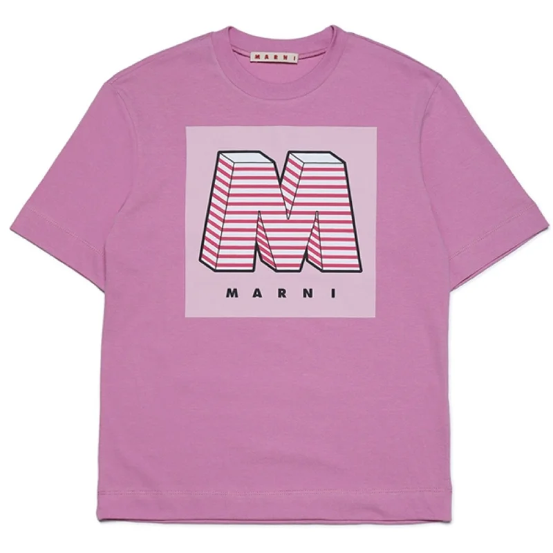 Street Sports Style Marni Crocus Flower T-shirt