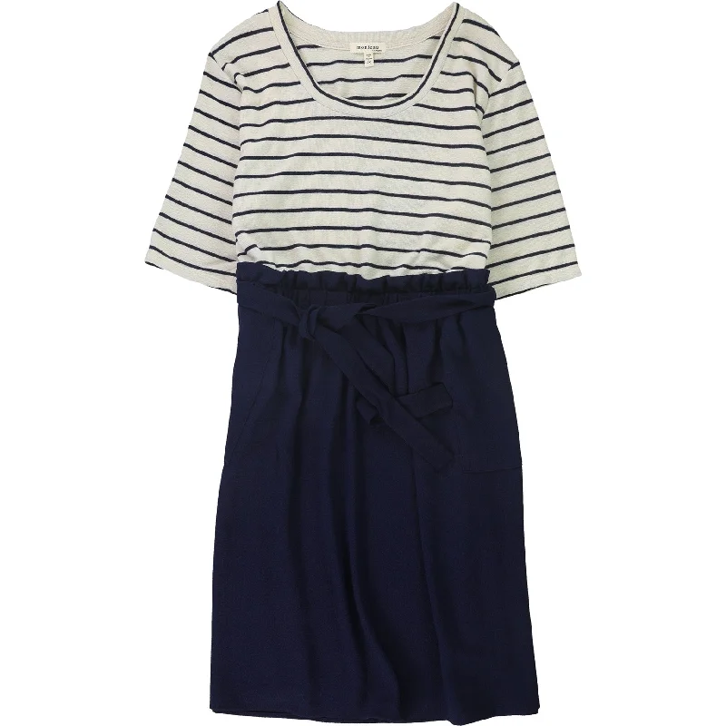 Dynamic Fashion Monteau Womens Stripe A-Line Dress
