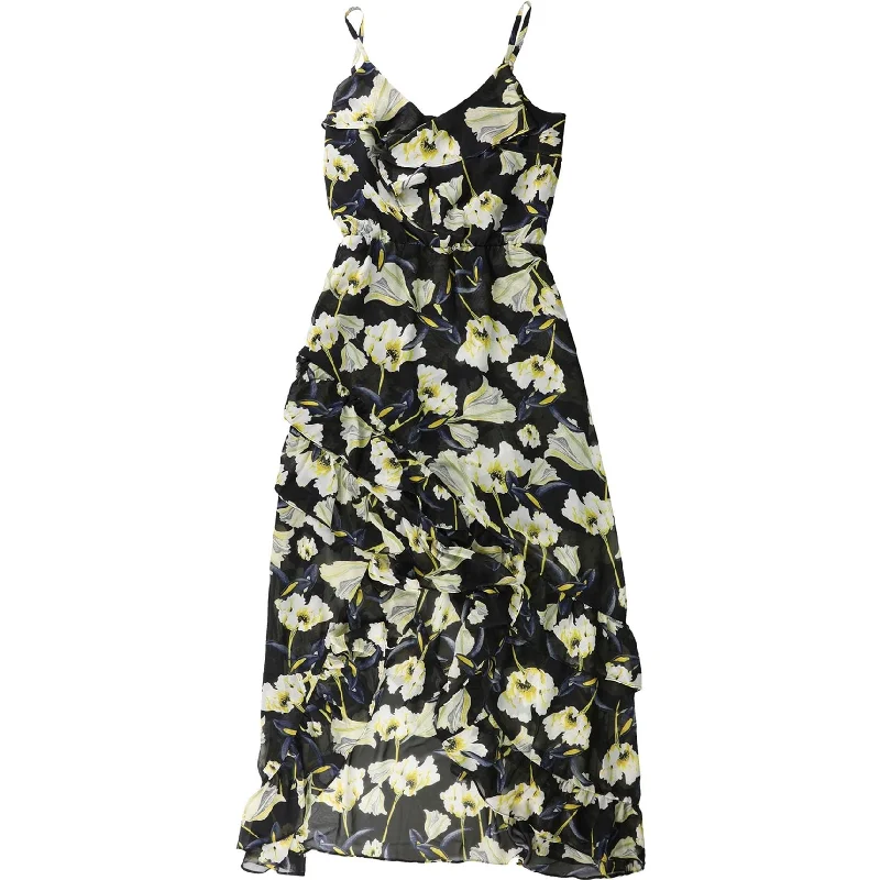 Classic Style I-N-C Womens Floral High-Low Ruffled Dress