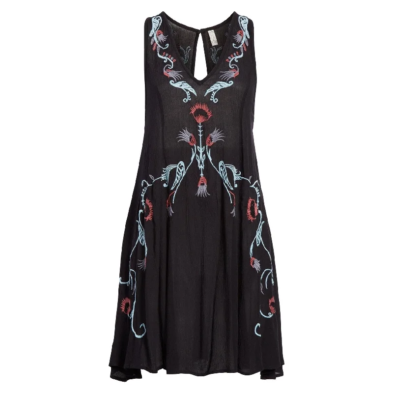 Warm Winter Series Free People Womens Embroidered Mini Dress