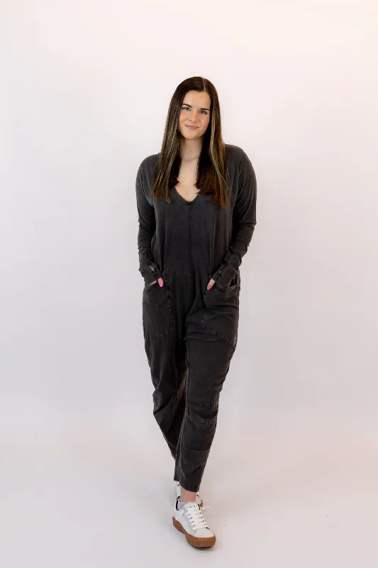 Urban Comfort Hot Shot Long Sleeve Onesie | Black