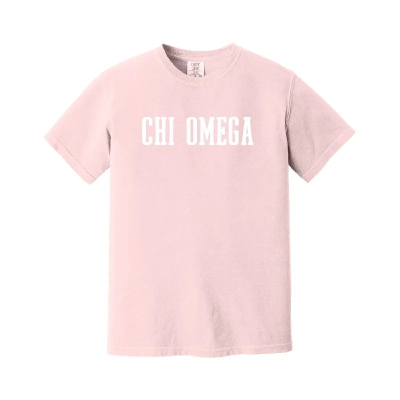 Chi Omega Heavyweight Short Sleeve T-shirt - Comfort Colors Sorority Tee