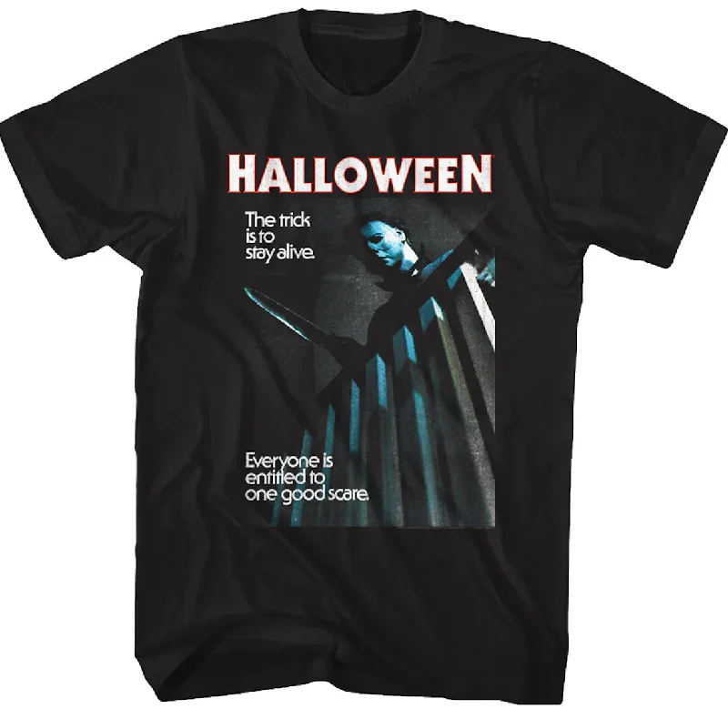 Fashionable and casual Halloween "One Good Scare" T-Shirt