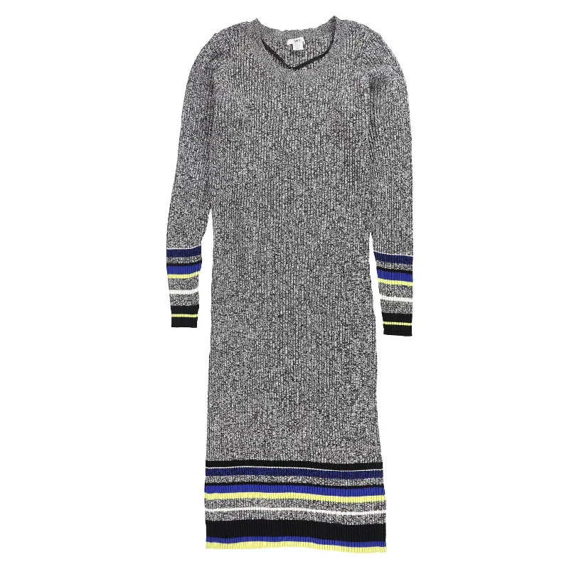 Urban Chic bar III Womens Striped Sweater Dress, Grey, XX-Small
