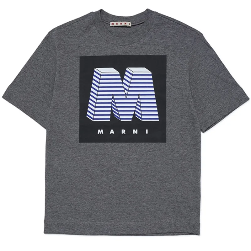 Personalized print Marni Medium Gray T-shirt