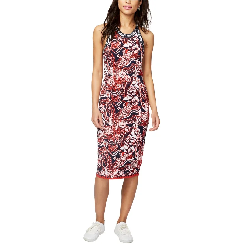 Casual Chic Rachel Roy Womens Jacquard Bodycon Dress, Red, Small