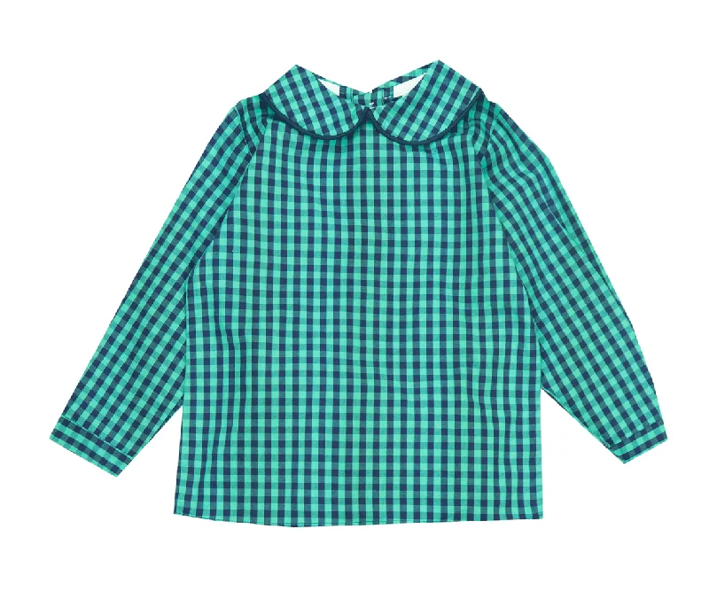 Classic And Versatile The Bailey Boys Moonlight Plaid Peter Pan Collar Shirt