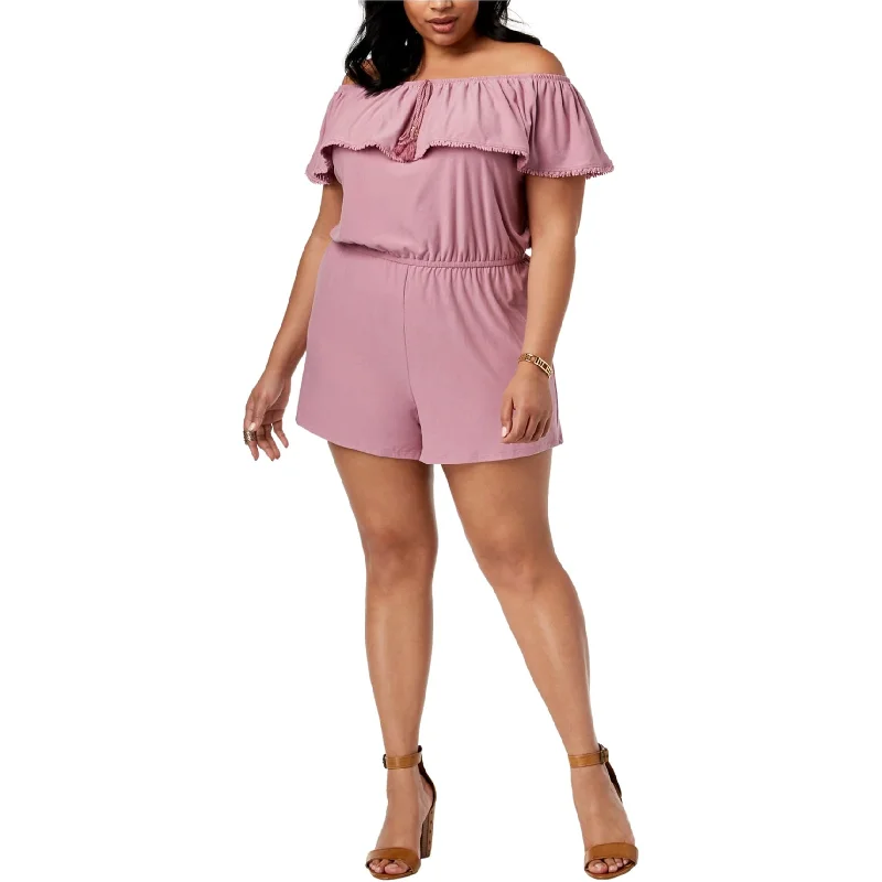 Retro Woolen Jacket Planet Gold Womens Tassel Romper Jumpsuit, Pink, 3X