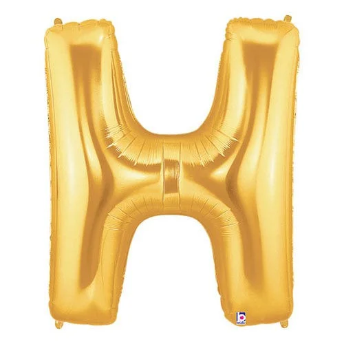 Retro Dress 40 inch LETTER H - GOLD MEGALOON