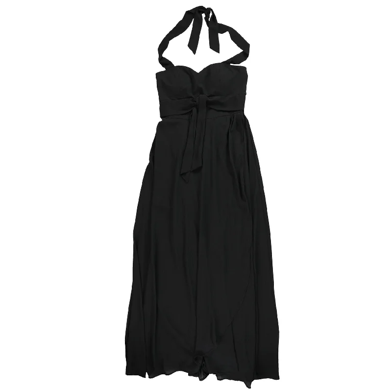 Celebrity Picks bar III Womens Solid Maxi Dress, Black, 4