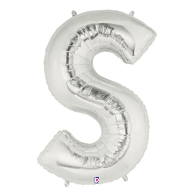Luxury and fashionable 40 inch LETTER S - SILVER MEGALOON