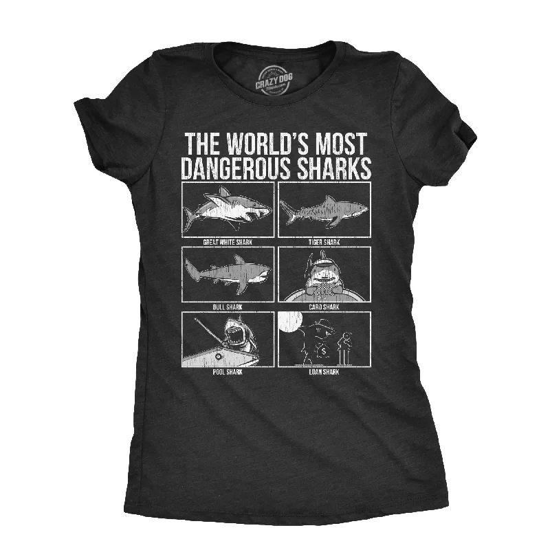 Sports fitness shoes The Worlds Most Dangerous Sharks Women's T Shirt