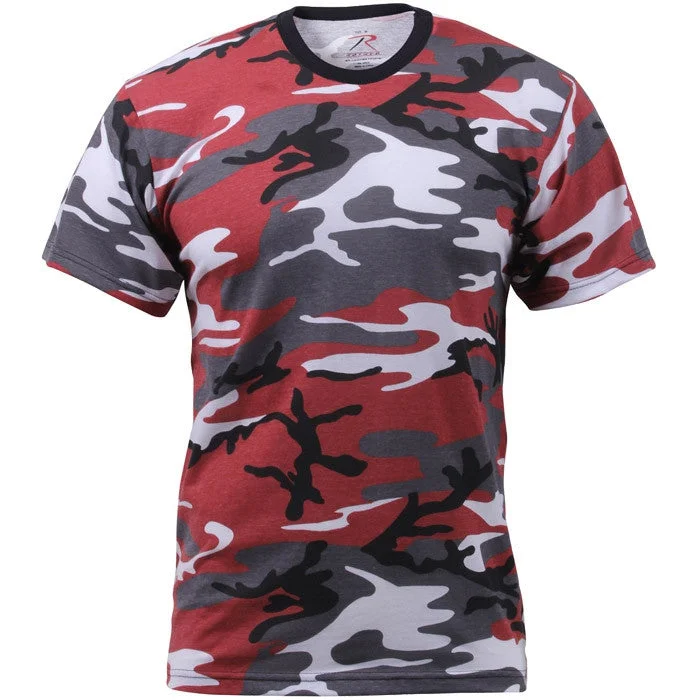Romantic Data Red Camouflage - Military T-Shirt
