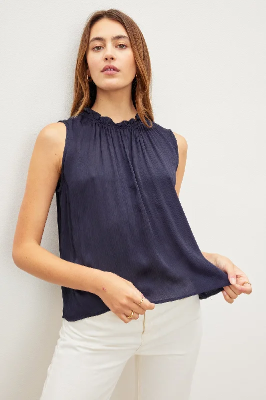 Design Must-have KIANA RUFFLE NECK TANK TOP